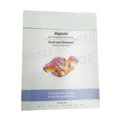 Шелк коллагена Moisturizing лицевой лицевой щиток гермошлема MM-06 маски, коралла и Seaweed
