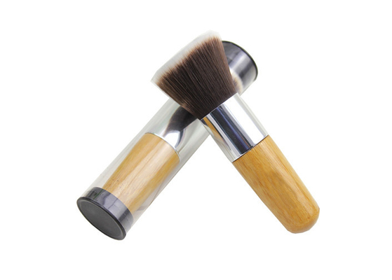 Малая щетка для стороны, щетка состава буфера буфера Bamboo ручки Kabuki плоская